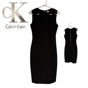 NWT Calvin Klein Women’s Black Midi Dress Size 4 Small